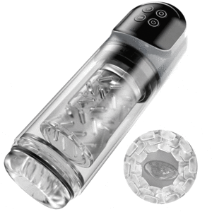 超絶快感 水浴オナニー 7種回転ｘ7種吸引 舌舐め IPX7防水 透明デザイン USB充電 電動オナホ